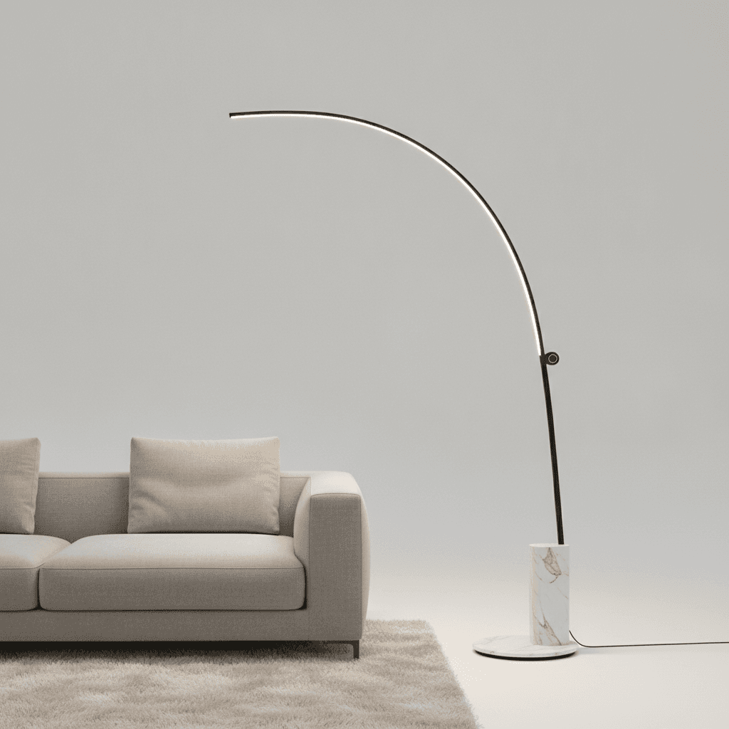 Lampadaire LED Arc 200cm — Variateur Tactile - Image 1