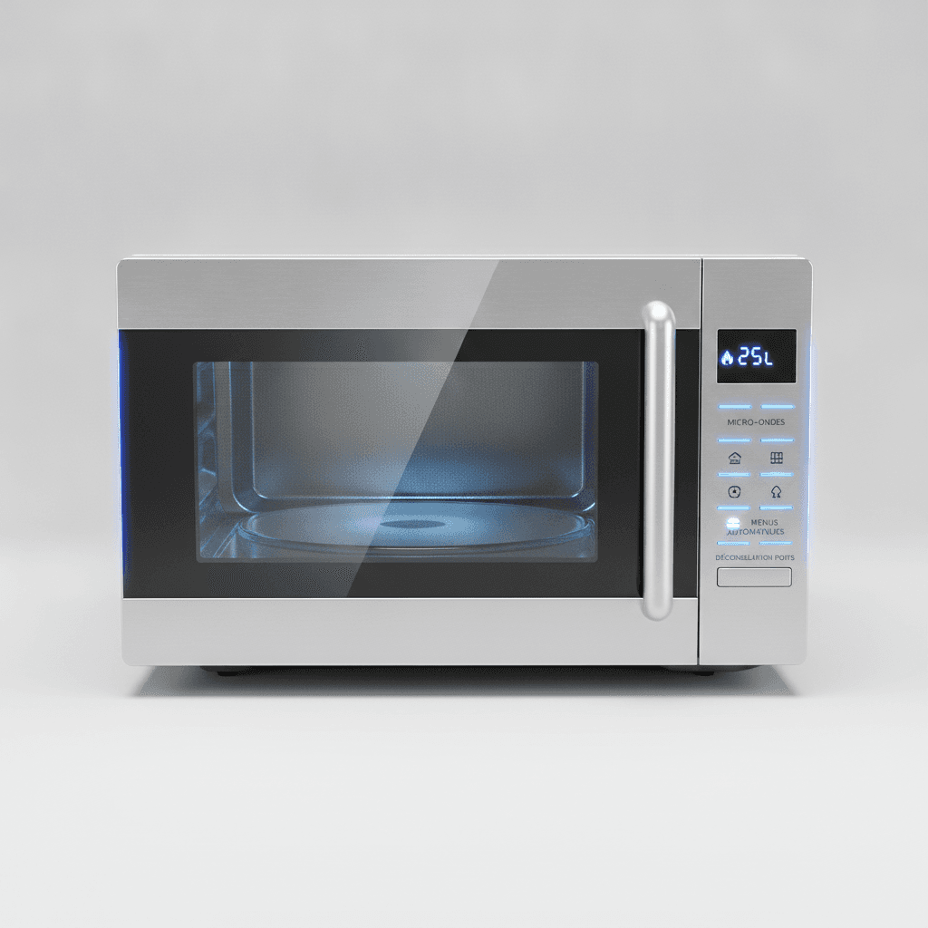 Micro-Ondes Combiné Grill 25L — Inox - Image 1